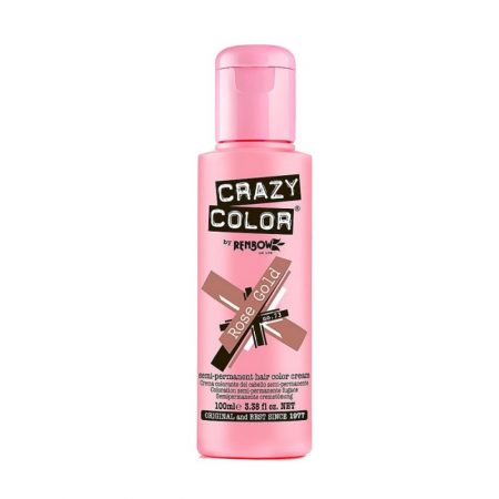 Crazy Color Semi Permanent Hair Colour Cream Rose Gold 100ml