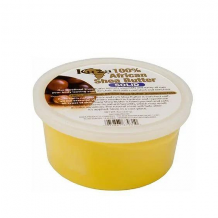 Kuza Yellow Solid Shea Butter For Hair & Body 8oz