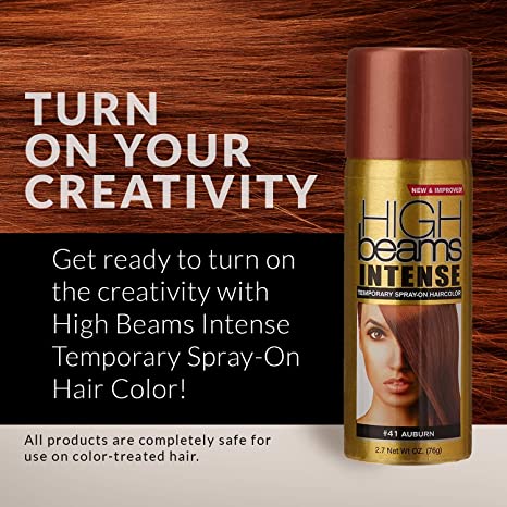 High Beams Intense Temporary Spray On Hair Colour Brown Black