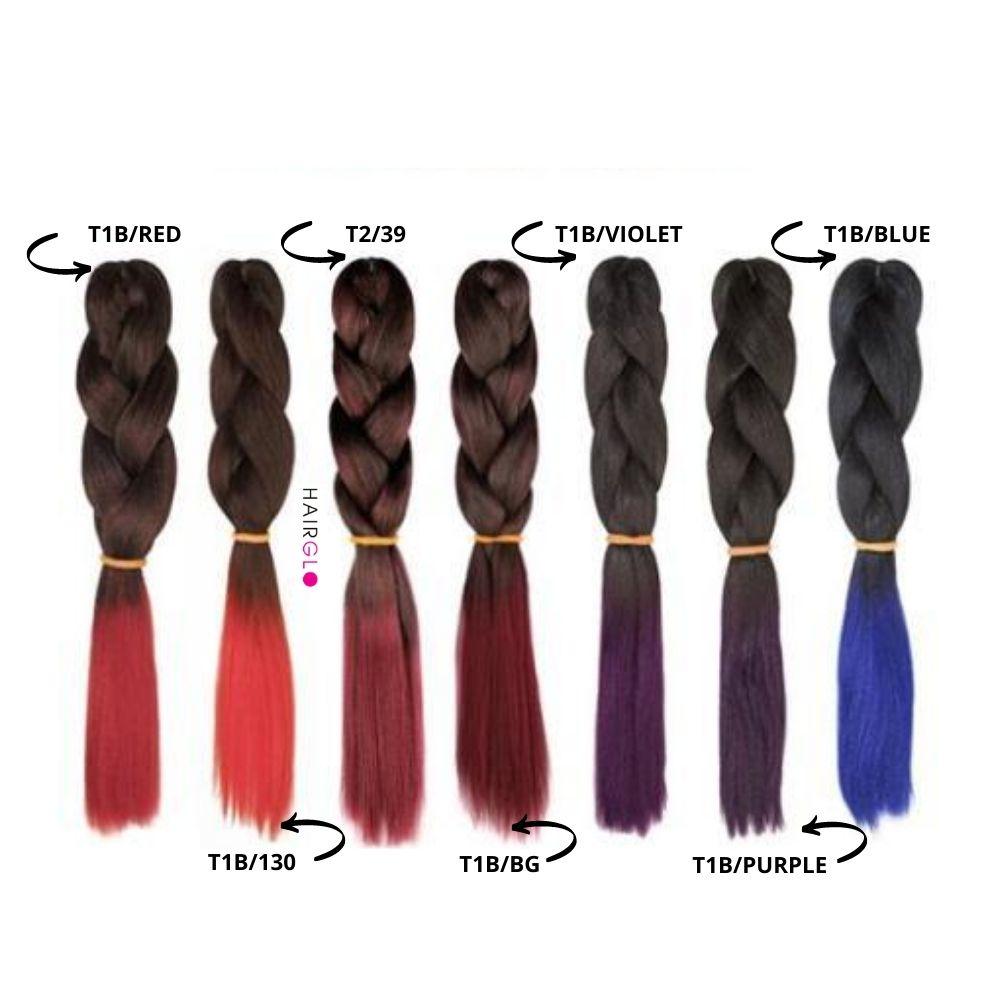 Xpression Pre-Stretched Ombre Two-Tone Ultra Braiding Hair