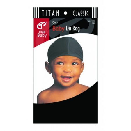 Titan Baby Satin Du Rag 11207 - Black